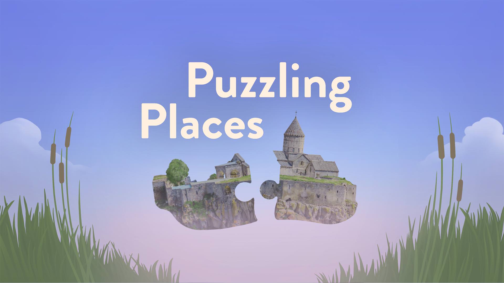 به هم چسباندن قطعات پازل در بازی Puzzling Places