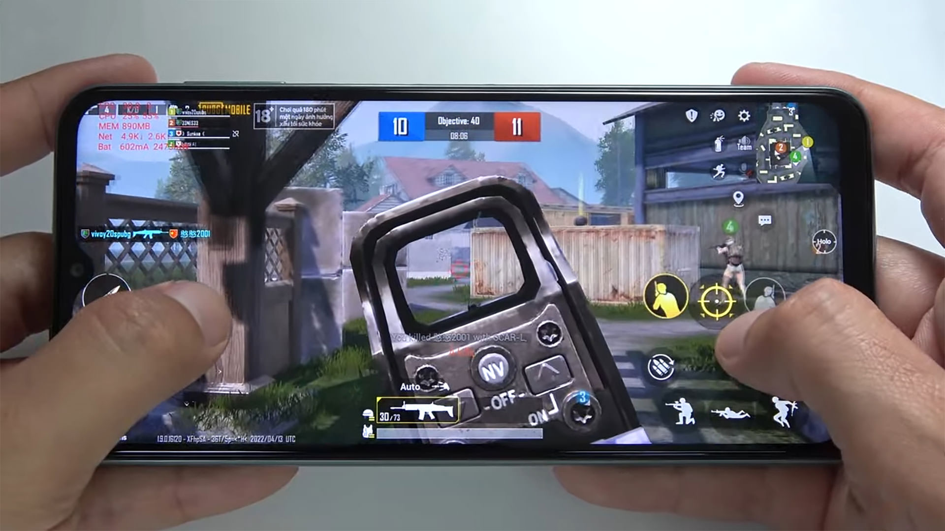گوشی Galaxy M33 phone درجال اجرای بازی پابجی موبایل