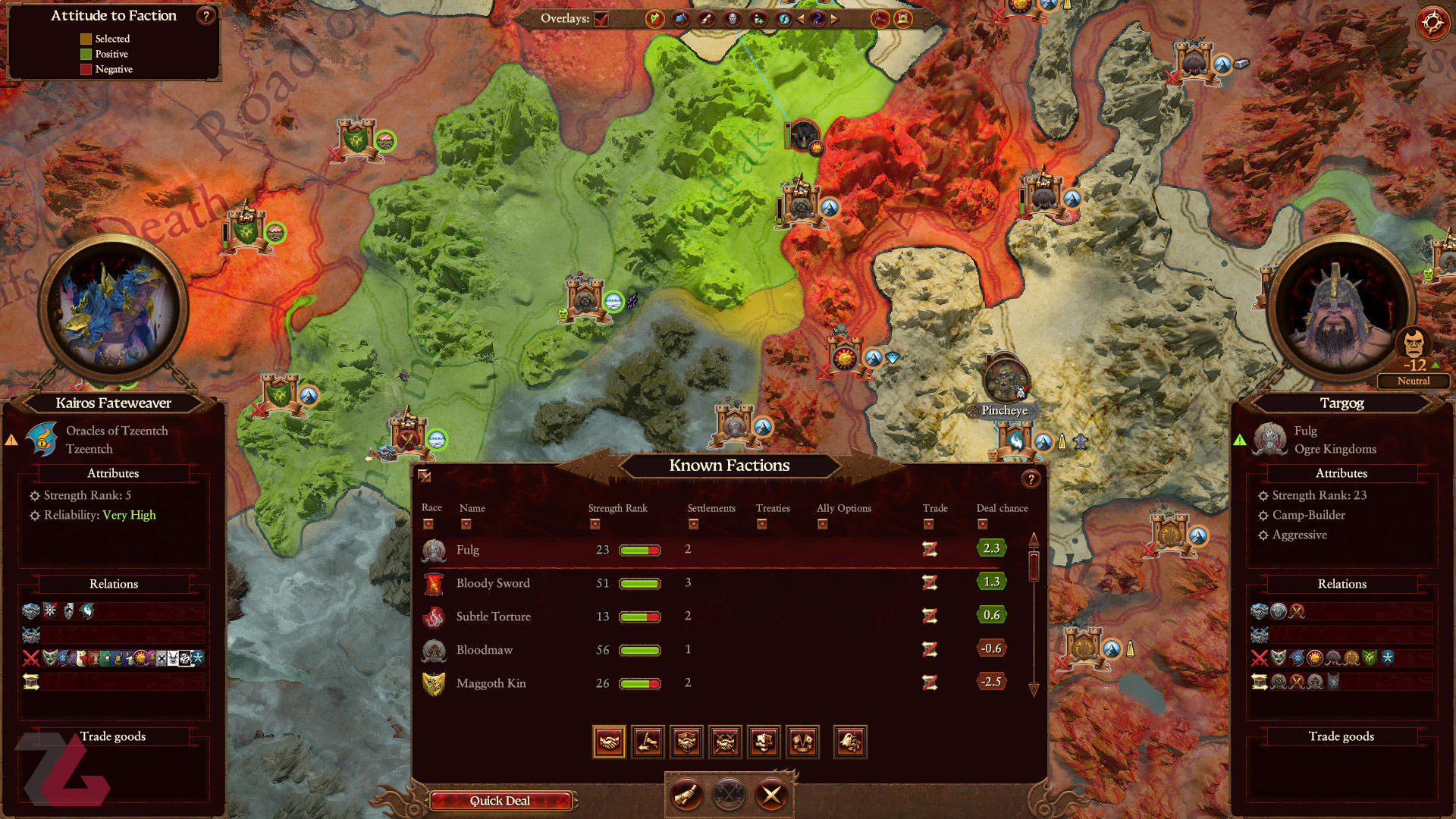 دیپلماسی در بازی Total War: Warhammer 3