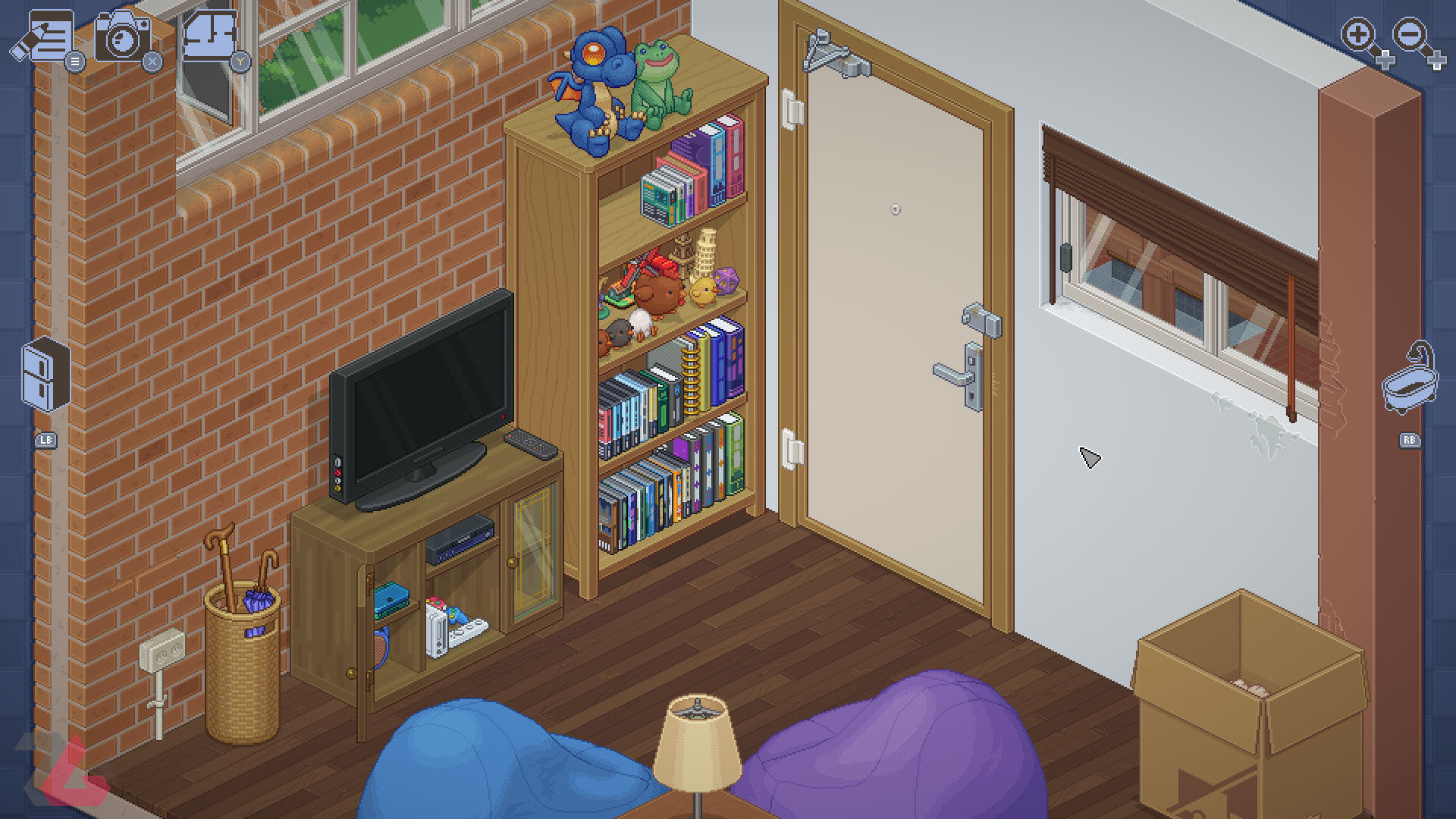 اتاق تلویزیون در بازی Unpacking