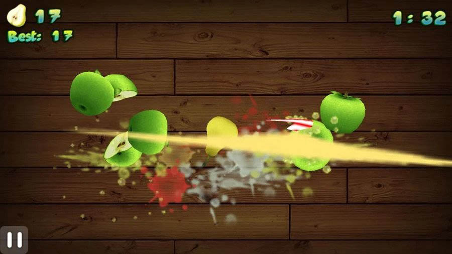 بریدن میوه‌ها در بازی موبایل Fruit Cut 3D