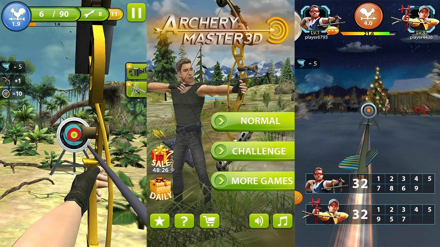 تیراندزی با تیر و کمان در بازی Archery Master 3D
