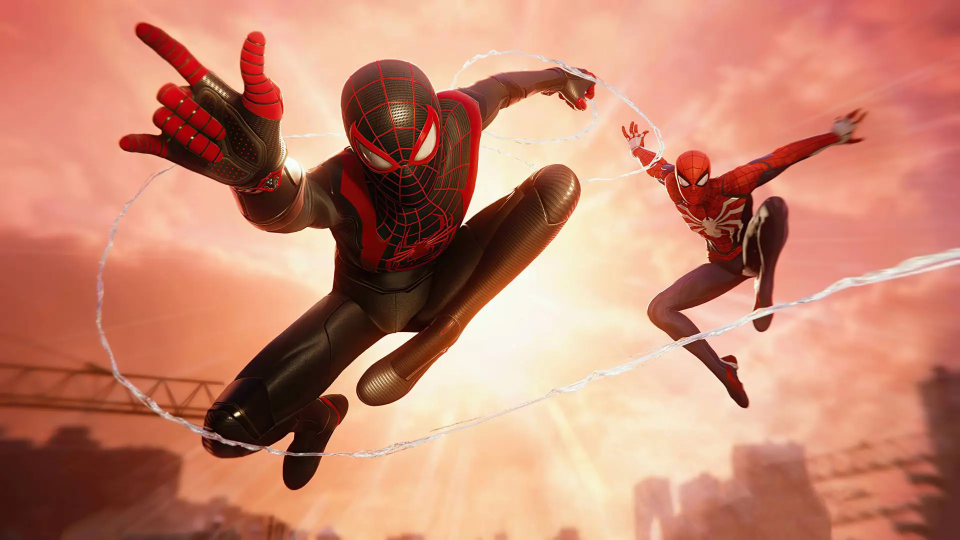 پیتر پارکر و مایلز مورالز در بازی Spider-Man Miles Morales