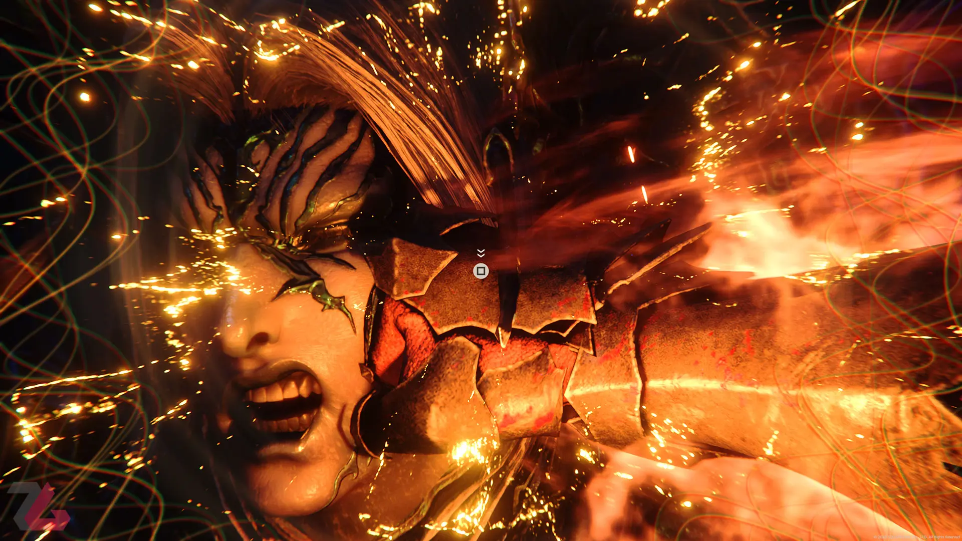 مشت زدن کلایو به صورت یکی از باس‌ها در بازی Final Fantasy 16