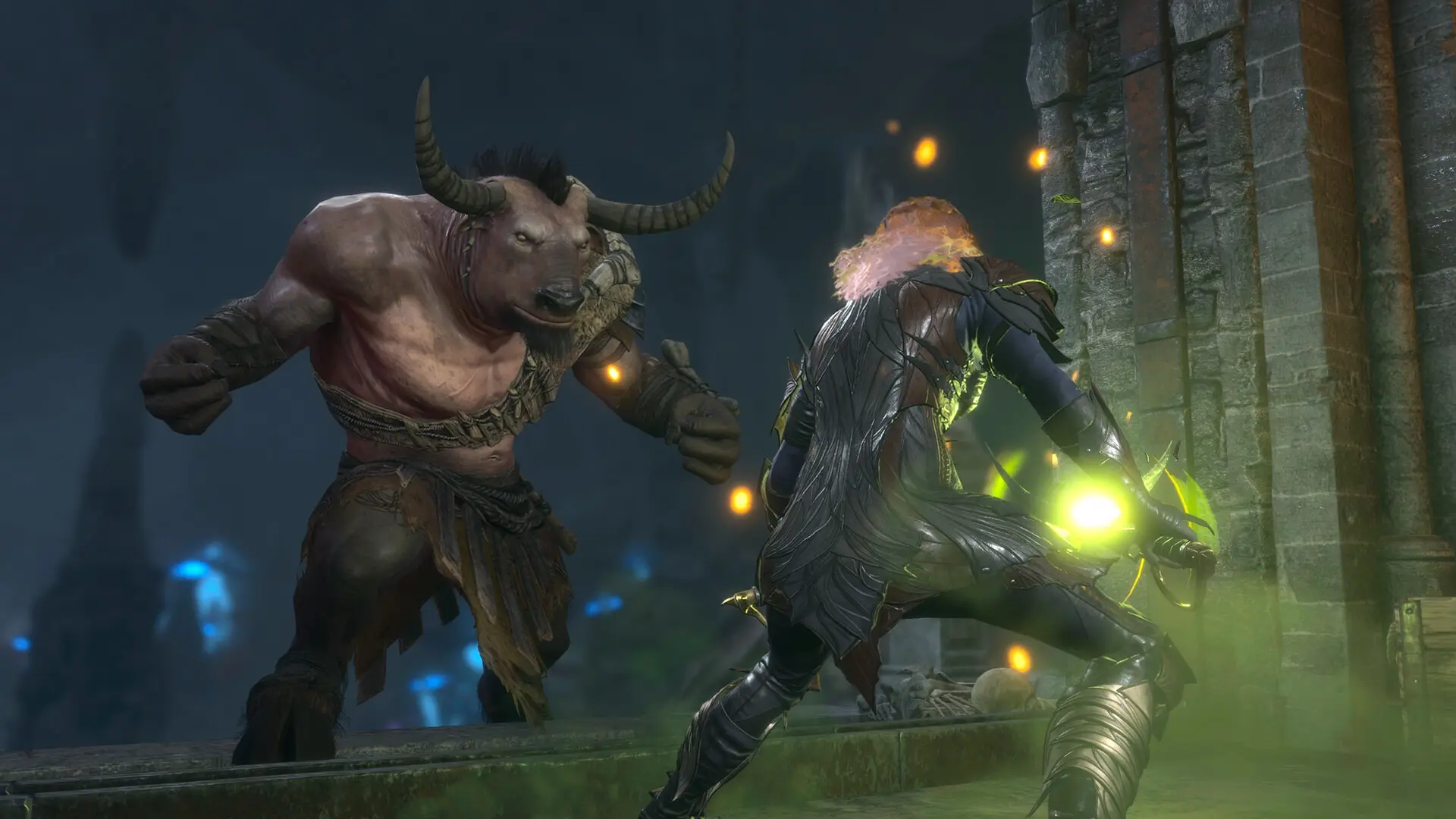شخصیت اصلی در حال مبارزه با یک دشمن در بازی Baldur's Gate 3