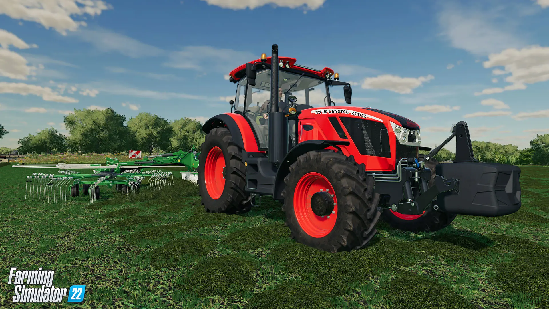 ماشین قرمز در بازی Farming Simulator 22