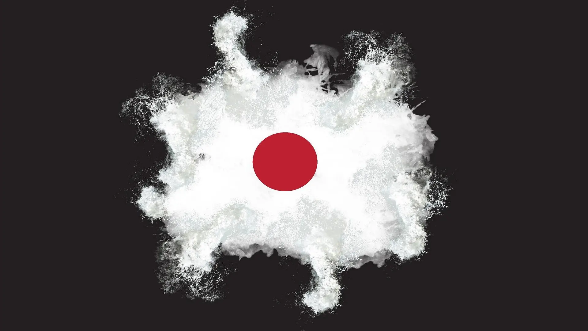 پرچم ژاپن در طوفان