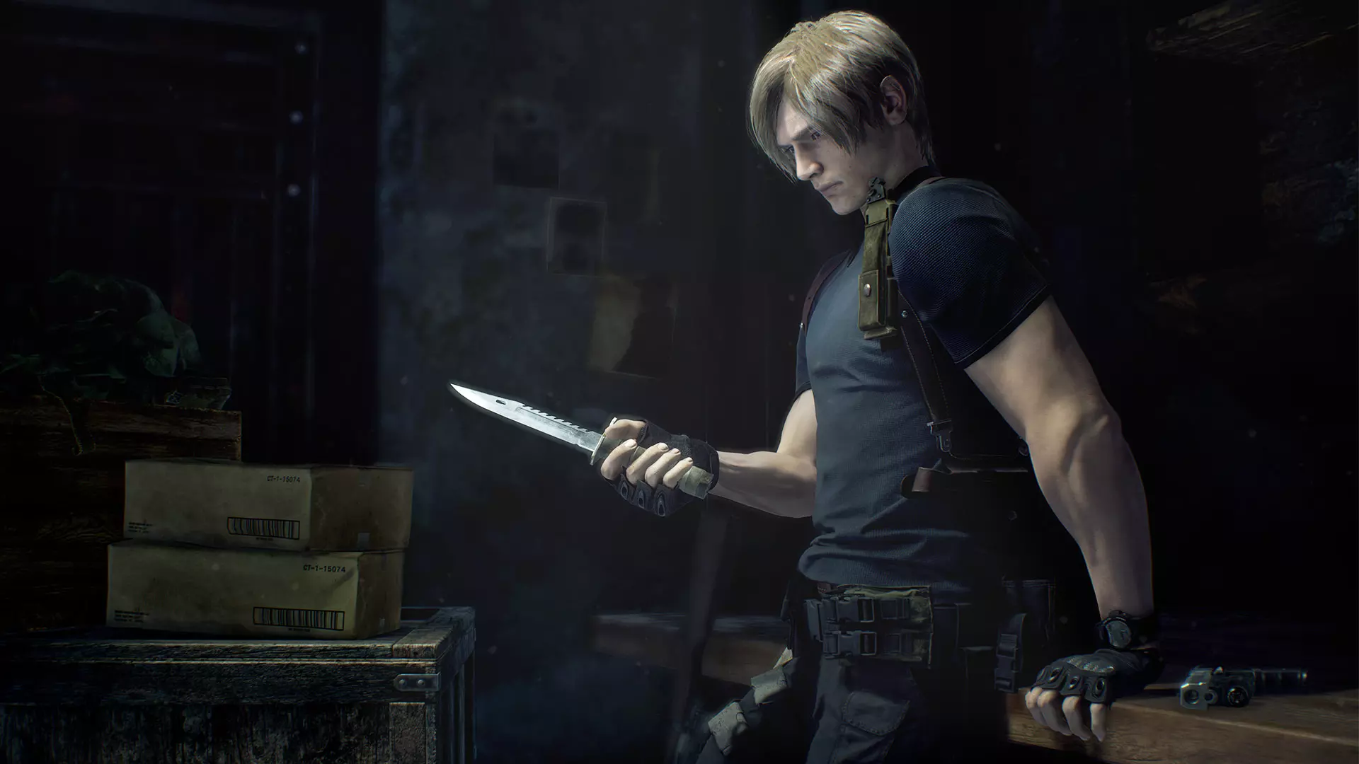 لیان با چاقویی در دست در بازی Resident Evil 4 Remake 