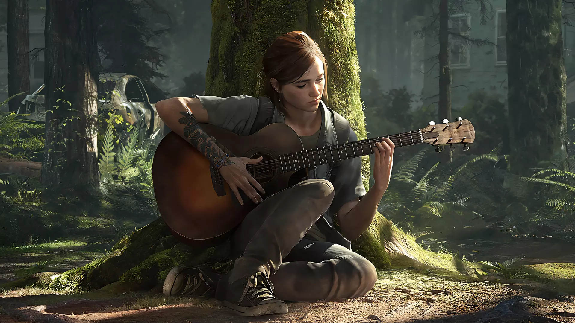 الی مشغول نواختن گیتار در بازی The Last of Us Part 2