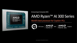 AMD از پردازنده‌های لپتاپ Ryzen AI 300 با توان پردازش هوش مصنوعی بالا رونمایی کرد